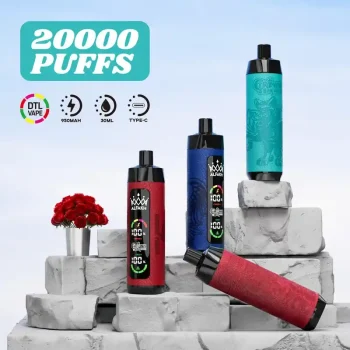 Home 32 AL FAKHER CROWN BAR 20K(20000) Puffs 30ML E-liquid LCD Screen Leather Wrap 850mAh Type-C Battery Disposable Vape