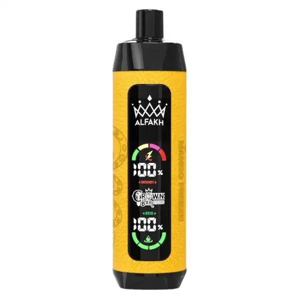 Al Fakher Crown Bar 20K (20000) Puffs 30ML E-liquid LCD Screen Leather Wrap 850mAh Type-C Battery Disposable Vape 10 AL FAKHER CROWN BAR 20K(20000) Puffs 30ML E-liquid LCD Screen Leather Wrap 850mAh Type-C Battery Disposable Vape