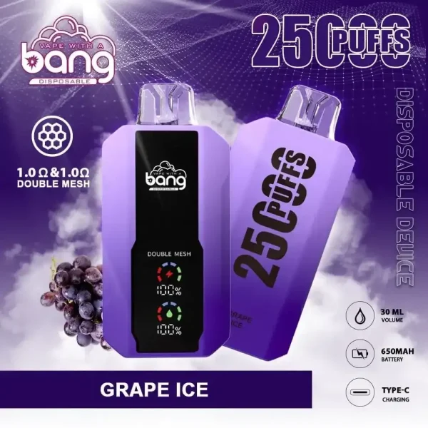 Bang 25K (25000) Puffs LCD Display 30ml E-liquid 650 mAh Battery 0% 2% 3% 5% Nicotine Disposable Vape 10 Bang 25K(25000) Puffs LCD Display 30ml E-liquid 650 mAh Battery 0% 2% 3% 5% Nicotine Disposable Vape