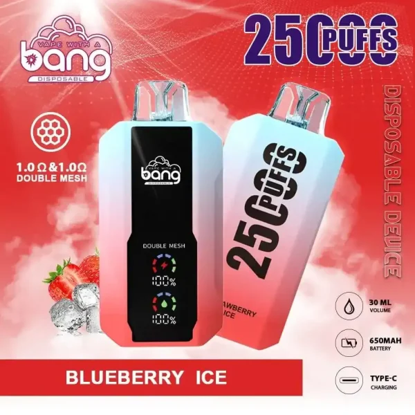 Bang 25K (25000) Puffs LCD Display 30ml E-liquid 650 mAh Battery 0% 2% 3% 5% Nicotine Disposable Vape 7 Bang 25K(25000) Puffs LCD Display 30ml E-liquid 650 mAh Battery 0% 2% 3% 5% Nicotine Disposable Vape