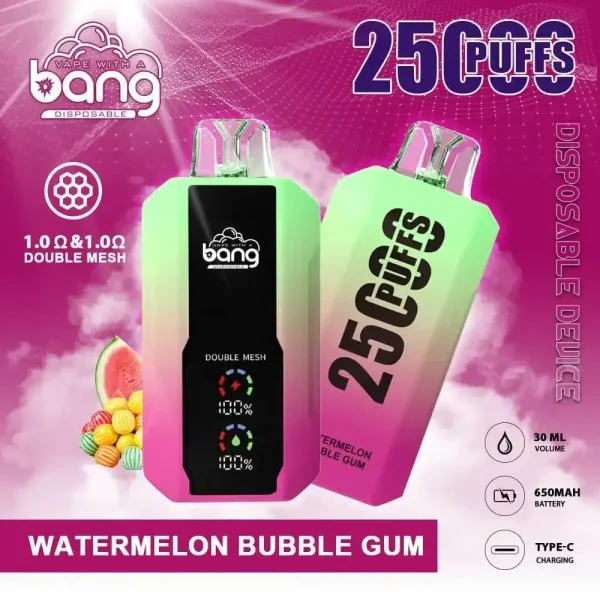 Bang 25K (25000) Puffs LCD Display 30ml E-liquid 650 mAh Battery 0% 2% 3% 5% Nicotine Disposable Vape 3 Bang 25K(25000) Puffs LCD Display 30ml E-liquid 650 mAh Battery 0% 2% 3% 5% Nicotine Disposable Vape