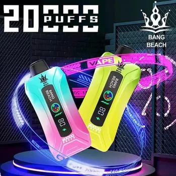Home 31 Bang Beach 20K(20000) Puffs LED Display Adjustable airflow 35 ml E-liquid 650mAh Battery 0% 2% 3% 5% Nicotine Disposable Vape