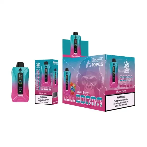 Bang Beach 20K (20000) Puffs LED Display Adjustable Airflow 35 ml E-liquid 650mAh Battery 0% 2% 3% 5% Nicotine Disposable Vape 10 Bang Beach 20K(20000) Puffs LED Display Adjustable airflow 35 ml E-liquid 650mAh Battery 0% 2% 3% 5% Nicotine Disposable Vape