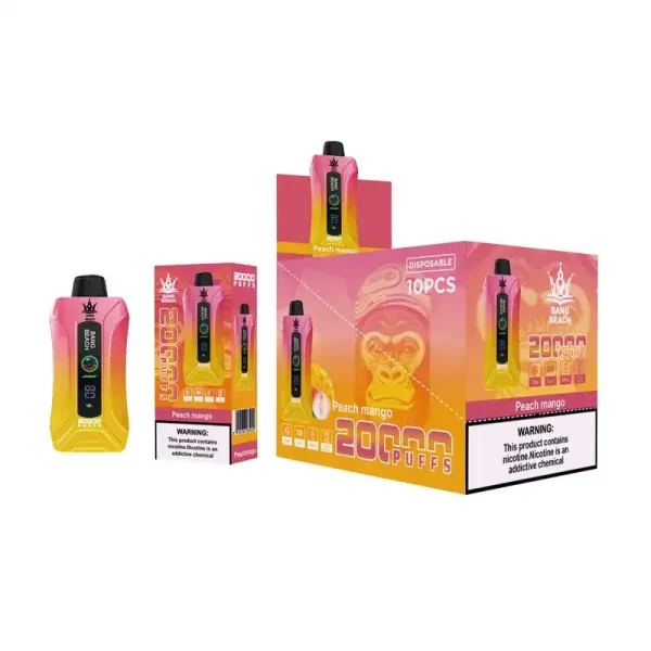 Bang Beach 20K (20000) Puffs LED Display Adjustable Airflow 35 ml E-liquid 650mAh Battery 0% 2% 3% 5% Nicotine Disposable Vape 8 Bang Beach 20K(20000) Puffs LED Display Adjustable airflow 35 ml E-liquid 650mAh Battery 0% 2% 3% 5% Nicotine Disposable Vape