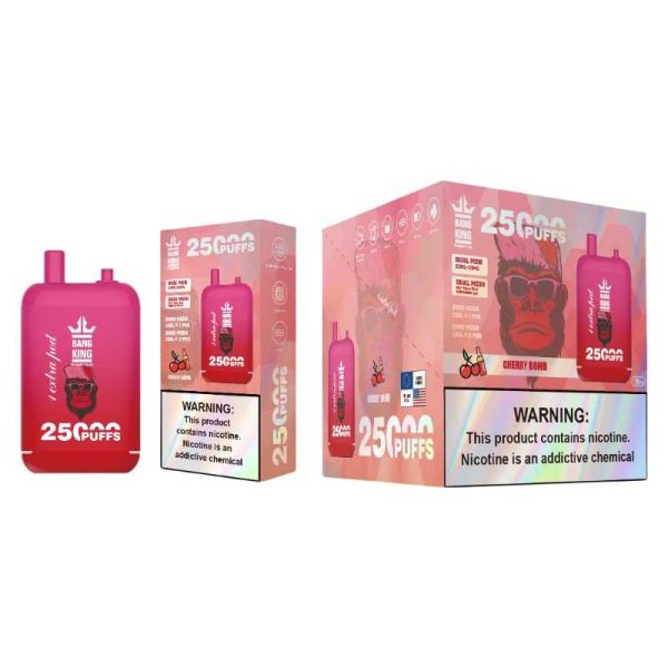 Bang King 25K 25000 Puffs Dual Pods 46ml E-liquid 0% 2% 3% 5% Nicotine Type-C Charging Disposable Vape 12 Bang King 25000 puff Disposable Vape 25k Dual Pods