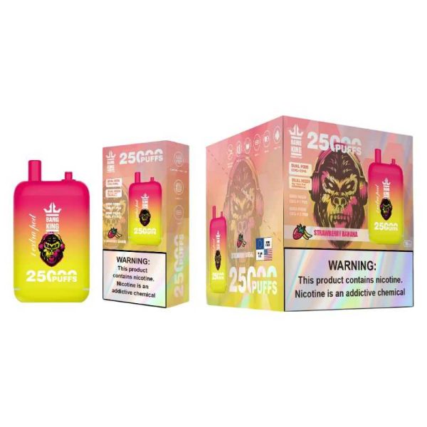 Bang King 25K 25000 Puffs Dual Pods 46ml E-liquid 0% 2% 3% 5% Nicotine Type-C Charging Disposable Vape 8 Bang King 25000 puff Disposable Vape 25k Dual Pods