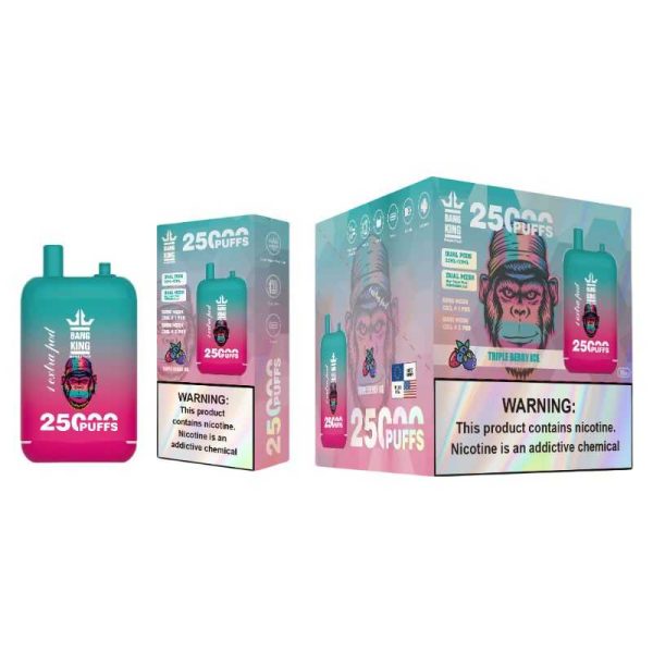 Bang King 25K 25000 Puffs Dual Pods 46ml E-liquid 0% 2% 3% 5% Nicotine Type-C Charging Disposable Vape 5 Bang King 25000 puff Disposable Vape 25k Dual Pods