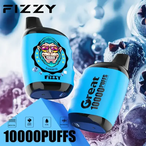 Fizzy Great 10K (10000) Puffs 18ML E-liquid Mesh Coil 650 mAh Battery 2% 5% Nicotine 10flavors Disposable Vape 11 Fizzy Great 10K (10000) Puffs 18ML E-liquid Mesh Coil 650 mAh Battery 2% 5% Nicotine 10flavors Disposable Vape