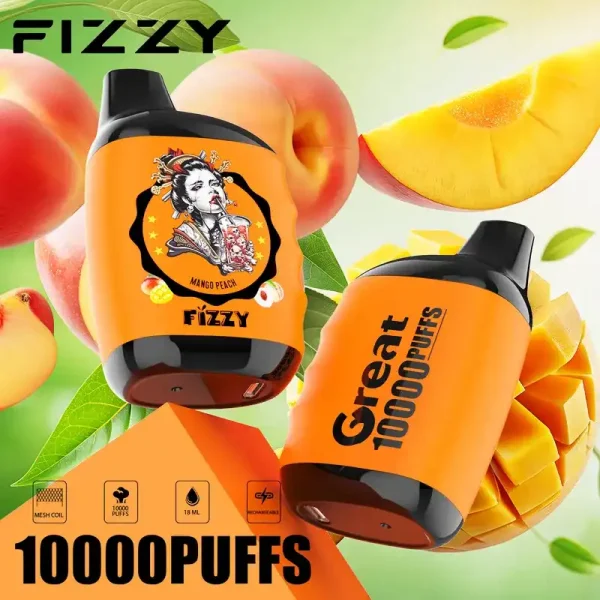 Fizzy Great 10K (10000) Puffs 18ML E-liquid Mesh Coil 650 mAh Battery 2% 5% Nicotine 10flavors Disposable Vape 8 Fizzy Great 10K (10000) Puffs 18ML E-liquid Mesh Coil 650 mAh Battery 2% 5% Nicotine 10flavors Disposable Vape
