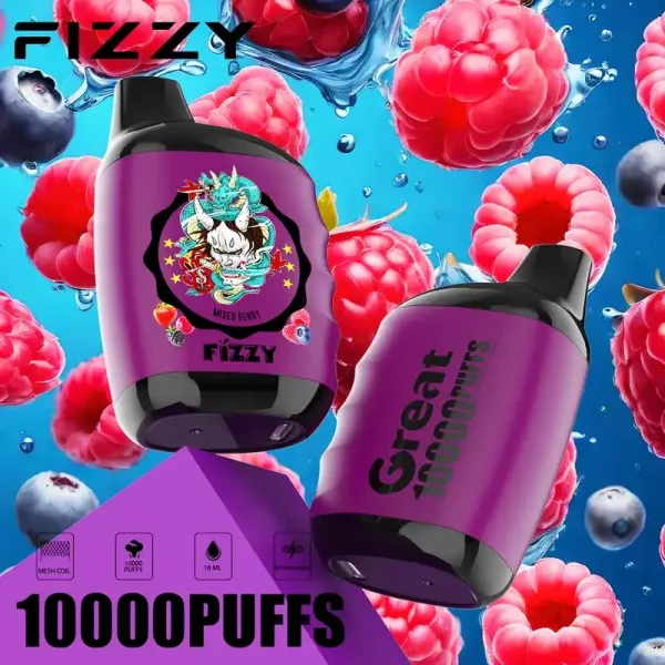Fizzy Great 10K (10000) Puffs 18ML E-liquid Mesh Coil 650 mAh Battery 2% 5% Nicotine 10flavors Disposable Vape 7 Fizzy Great 10K (10000) Puffs 18ML E-liquid Mesh Coil 650 mAh Battery 2% 5% Nicotine 10flavors Disposable Vape
