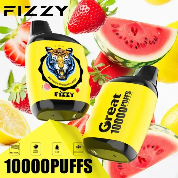 Fizzy Great 10K (10000) Puffs 18ML E-liquid Mesh Coil 650 mAh Battery 2% 5% Nicotine 10flavors Disposable Vape 2 Fizzy Great 10K (10000) Puffs 18ML E-liquid Mesh Coil 650 mAh Battery 2% 5% Nicotine 10flavors Disposable Vape