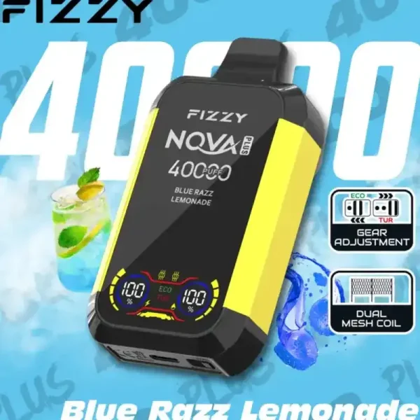 Fizzy Nova Plus 40K (40000) Puffs LCD Display 40ml E-liquid 850 mAh Battery 2% 5% Nicotine 12 Flavors Disposable Vape 11 Fizzy-Nova-Plus-40K-40000-Puffs-Disposable-Vape