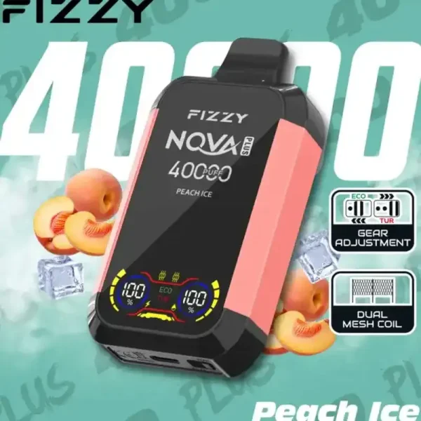 Fizzy Nova Plus 40K (40000) Puffs LCD Display 40ml E-liquid 850 mAh Battery 2% 5% Nicotine 12 Flavors Disposable Vape 8 Fizzy-Nova-Plus-40K-40000-Puffs-Disposable-Vape