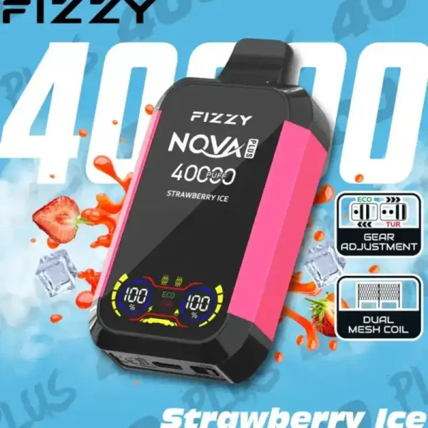 Fizzy Nova Plus 40K (40000) Puffs LCD Display 40ml E-liquid 850 mAh Battery 2% 5% Nicotine 12 Flavors Disposable Vape 5 Fizzy-Nova-Plus-40K-40000-Puffs-Disposable-Vape