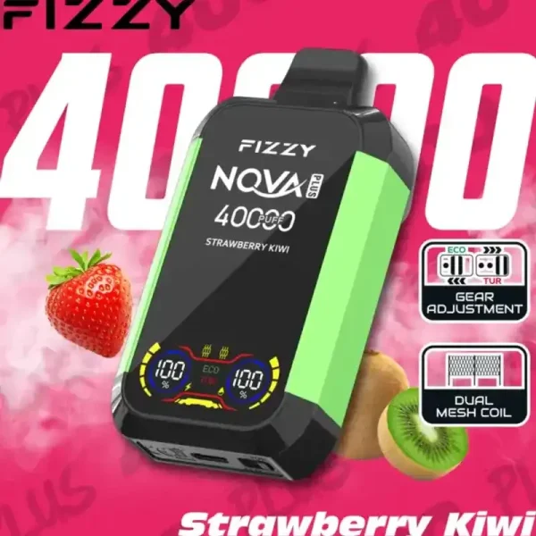 Fizzy Nova Plus 40K (40000) Puffs LCD Display 40ml E-liquid 850 mAh Battery 2% 5% Nicotine 12 Flavors Disposable Vape 4 Fizzy-Nova-Plus-40K-40000-Puffs-Disposable-Vape