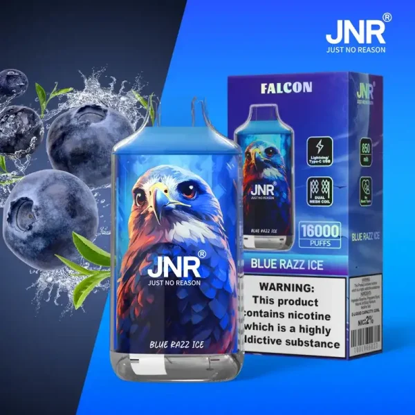 JNR Falcon Crystal 16K (16000) Puffs LED Display 2% 5% Nicotine 22ml E-liquid 850mAh Rechargeable Battery Disposable Vape 8 JNR Falcon Crystal 16K (16000) Puffs LED Display 2% 5% Nicotine 22ml E-liquid 850mAh Rechargeable Battery Disposable Vape