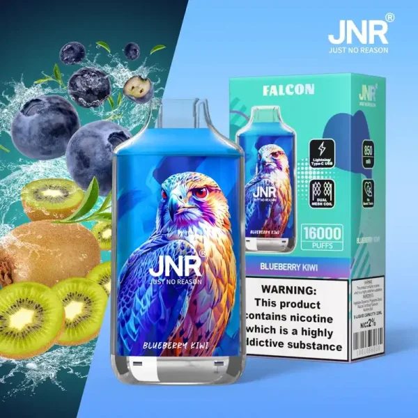 JNR Falcon Crystal 16K (16000) Puffs LED Display 2% 5% Nicotine 22ml E-liquid 850mAh Rechargeable Battery Disposable Vape 4 JNR Falcon Crystal 16K (16000) Puffs LED Display 2% 5% Nicotine 22ml E-liquid 850mAh Rechargeable Battery Disposable Vape