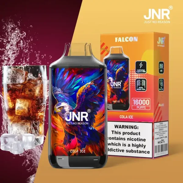 JNR Falcon Crystal 16K (16000) Puffs LED Display 2% 5% Nicotine 22ml E-liquid 850mAh Rechargeable Battery Disposable Vape 11 JNR Falcon Crystal 16K (16000) Puffs LED Display 2% 5% Nicotine 22ml E-liquid 850mAh Rechargeable Battery Disposable Vape