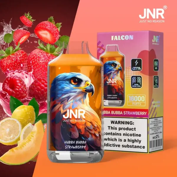 JNR Falcon Crystal 16K (16000) Puffs LED Display 2% 5% Nicotine 22ml E-liquid 850mAh Rechargeable Battery Disposable Vape 15 JNR Falcon Crystal 16K (16000) Puffs LED Display 2% 5% Nicotine 22ml E-liquid 850mAh Rechargeable Battery Disposable Vape
