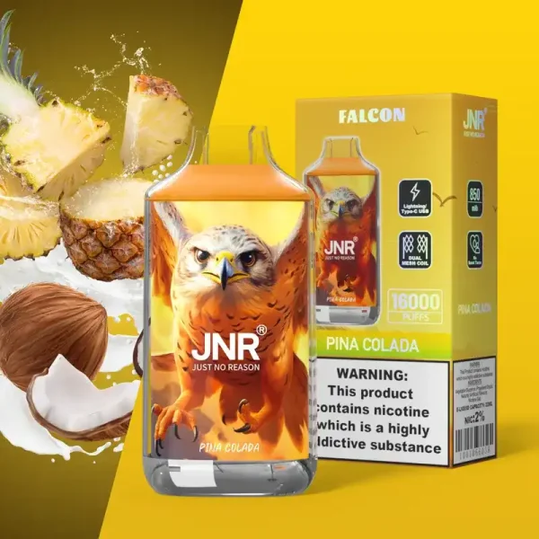 JNR Falcon Crystal 16K (16000) Puffs LED Display 2% 5% Nicotine 22ml E-liquid 850mAh Rechargeable Battery Disposable Vape 21 JNR Falcon Crystal 16K (16000) Puffs LED Display 2% 5% Nicotine 22ml E-liquid 850mAh Rechargeable Battery Disposable Vape
