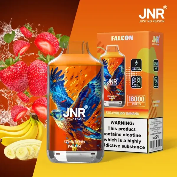 JNR Falcon Crystal 16K (16000) Puffs LED Display 2% 5% Nicotine 22ml E-liquid 850mAh Rechargeable Battery Disposable Vape 25 JNR Falcon Crystal 16K (16000) Puffs LED Display 2% 5% Nicotine 22ml E-liquid 850mAh Rechargeable Battery Disposable Vape