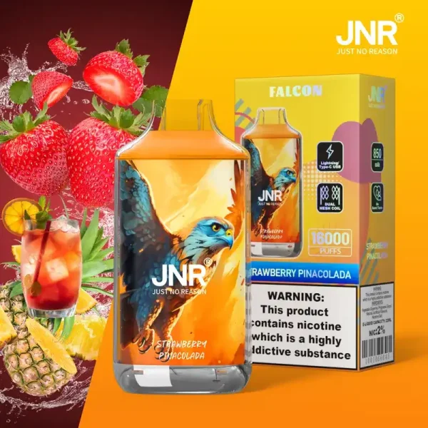 JNR Falcon Crystal 16K (16000) Puffs LED Display 2% 5% Nicotine 22ml E-liquid 850mAh Rechargeable Battery Disposable Vape 28 JNR Falcon Crystal 16K (16000) Puffs LED Display 2% 5% Nicotine 22ml E-liquid 850mAh Rechargeable Battery Disposable Vape