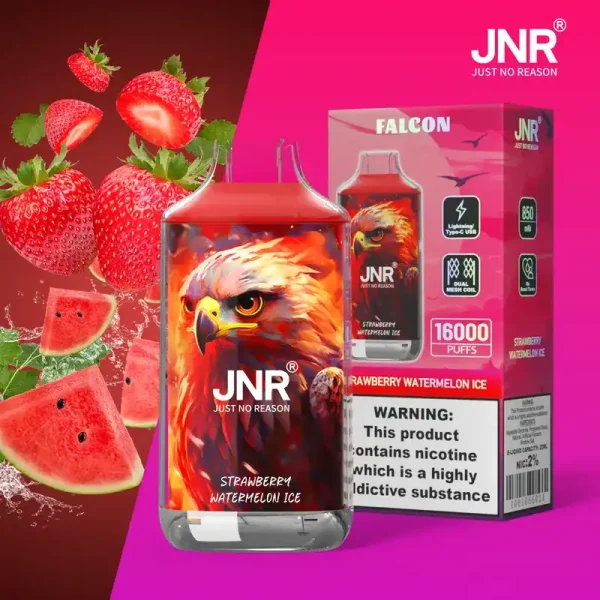 JNR Falcon Crystal 16K (16000) Puffs LED Display 2% 5% Nicotine 22ml E-liquid 850mAh Rechargeable Battery Disposable Vape 29 JNR Falcon Crystal 16K (16000) Puffs LED Display 2% 5% Nicotine 22ml E-liquid 850mAh Rechargeable Battery Disposable Vape