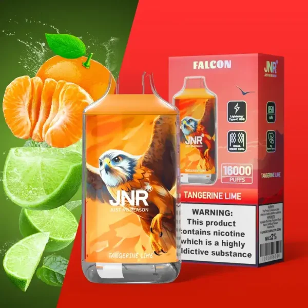 JNR Falcon Crystal 16K (16000) Puffs LED Display 2% 5% Nicotine 22ml E-liquid 850mAh Rechargeable Battery Disposable Vape 30 JNR Falcon Crystal 16K (16000) Puffs LED Display 2% 5% Nicotine 22ml E-liquid 850mAh Rechargeable Battery Disposable Vape