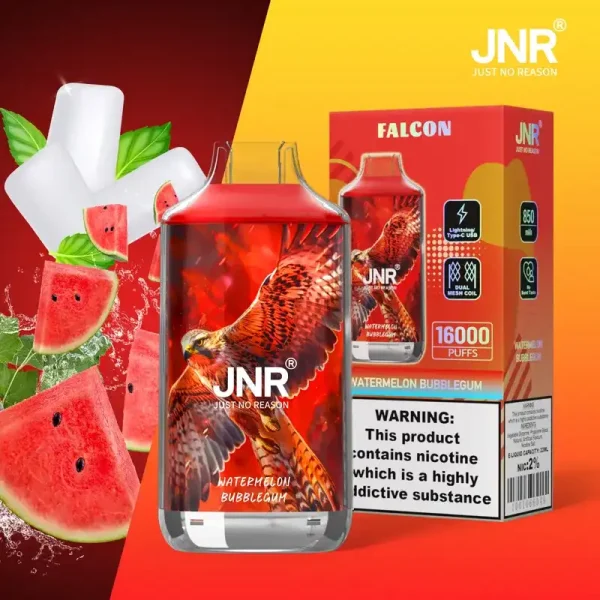 JNR Falcon Crystal 16K (16000) Puffs LED Display 2% 5% Nicotine 22ml E-liquid 850mAh Rechargeable Battery Disposable Vape 31 JNR Falcon Crystal 16K (16000) Puffs LED Display 2% 5% Nicotine 22ml E-liquid 850mAh Rechargeable Battery Disposable Vape