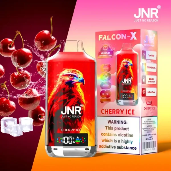 JNR Falcon X 18K (18000) Puffs LED Display 2% Nicotine 24ml E-liquid Disposable Vape 11 JNR Falcon X 18K (18000) Puffs LED Display 2% Nicotine 24ml E-liquid Disposable Vape