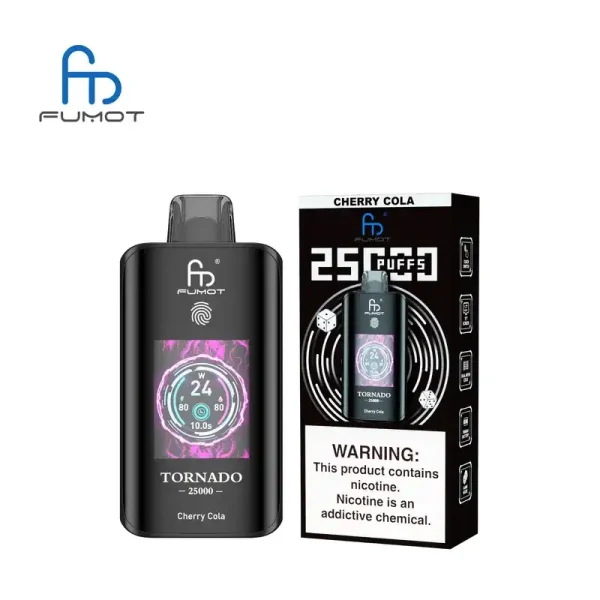 RandM Fumot Tornado 25K (25000) Puffs 3D Curved Screen 2% 5% Nicotine 700mAh Rechargeable Battery Touch Switch Disposable Vape 7 RandM Fumot Tornado 25K (25000) Puffs 3D Curved Screen 2% 5% Nicotine 700mAh Rechargeable Battery  Touch Switch Disposable Vape
