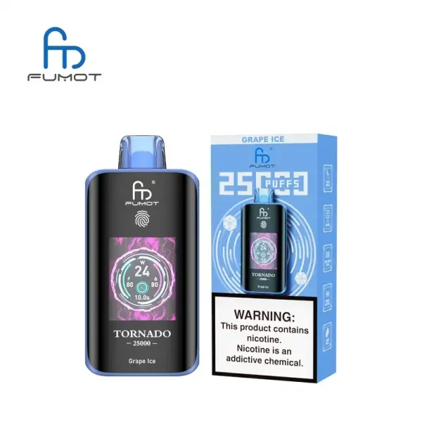 RandM Fumot Tornado 25K (25000) Puffs 3D Curved Screen 2% 5% Nicotine 700mAh Rechargeable Battery Touch Switch Disposable Vape 10 RandM Fumot Tornado 25K (25000) Puffs 3D Curved Screen 2% 5% Nicotine 700mAh Rechargeable Battery  Touch Switch Disposable Vape