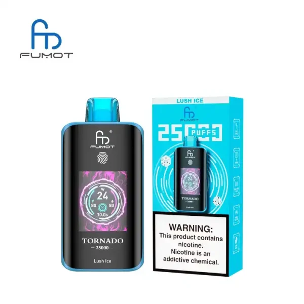 RandM Fumot Tornado 25K (25000) Puffs 3D Curved Screen 2% 5% Nicotine 700mAh Rechargeable Battery Touch Switch Disposable Vape 14 RandM Fumot Tornado 25K (25000) Puffs 3D Curved Screen 2% 5% Nicotine 700mAh Rechargeable Battery  Touch Switch Disposable Vape