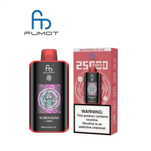 RandM Fumot Tornado 25K (25000) Puffs 3D Curved Screen 2% 5% Nicotine 700mAh Rechargeable Battery Touch Switch Disposable Vape 24 RandM Fumot Tornado 25K (25000) Puffs 3D Curved Screen 2% 5% Nicotine 700mAh Rechargeable Battery  Touch Switch Disposable Vape