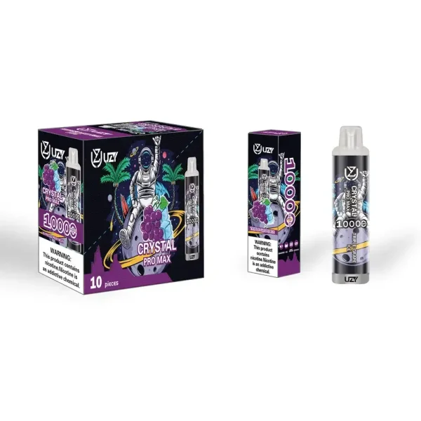 UZY Crystal Pro Max 10K (10000) Puffs 23.0ML E-Liquid 650mAh Battery Rechargeable 2%-5% Nicotine Disposable Vape 5 UZY Crystal Pro Max 10K (10000) Puffs 16.0ML E-Liquid 650mAh Battery Rechargeable 2%-5% Nicotine Disposable Vape