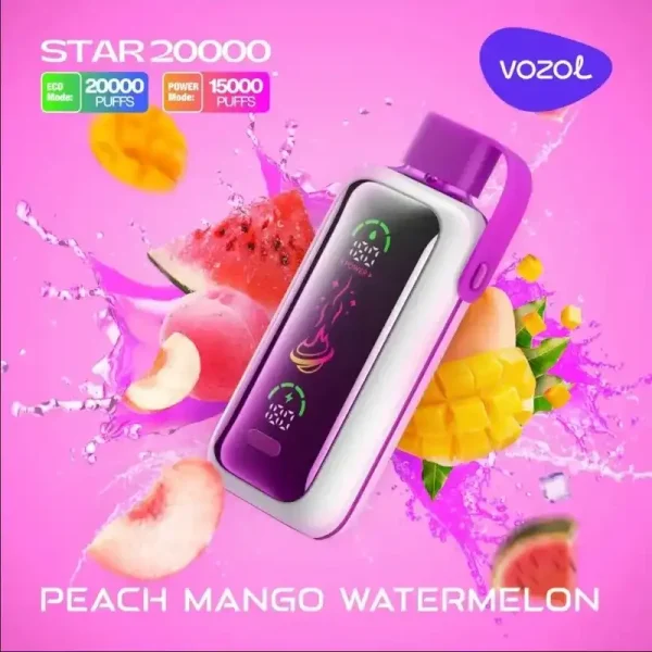 Vozol Star 20K (20000) Puffs Full Screen Display 24mL E-liquid 2% 5% Nicotine Type-C Charging Disposable Vape 10 Vozol Star 20K (20000) Puffs Full Screen Display 24mL E-liquid 2% 5% Nicotine Type-C Charging Disposable Vape