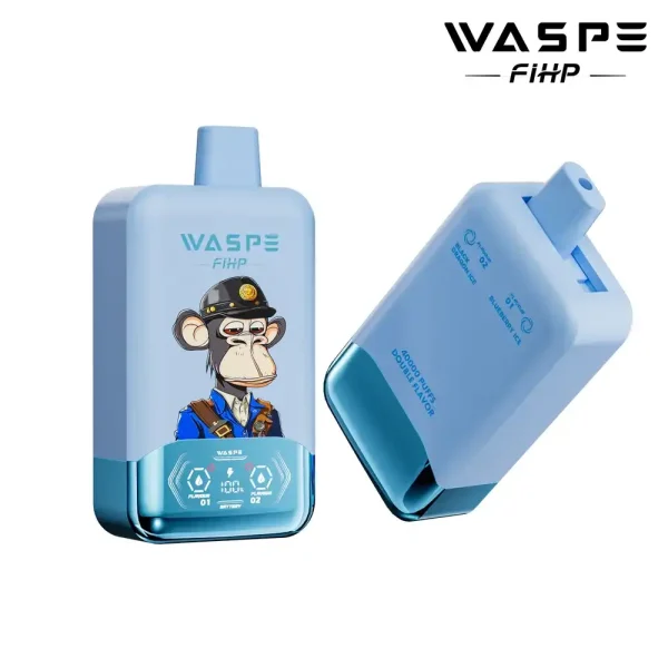 WASPE FIHP Double Flavor 40K (40000) Puffs Smart LED Display 2% 5% Nicotine 36mL E-liquid 850mAh Rechargeable Battery Disposable Vape 2 WASPE FIHP Double Flavor 40K (40000) Puffs Smart LED Display 2% 5% Nicotine 36mL E-liquid 850mAh Rechargeable Battery Disposable Vape