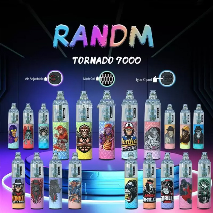 vape-shop.cn RandM Tornado 7K(7000) Puffs 14ml E-liquid 850mAh Battery 2% 5% Nicotine Rechargeable (type-C) Disposable Vape