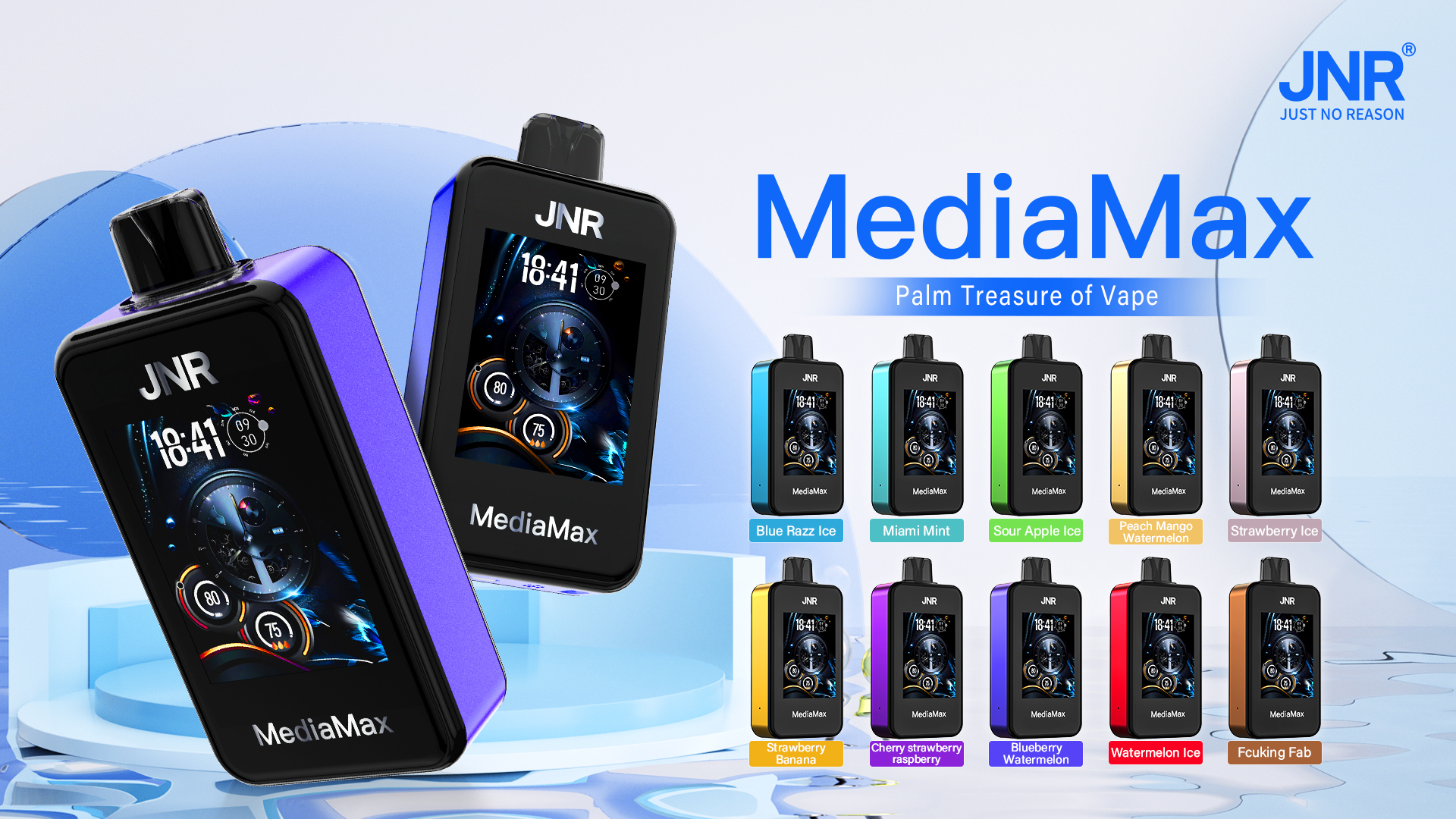 vape-shop.cn JNR Media Max 40K(40000) Puffs 2.4-Inch Large screen and phone function 5% Nicotine 21mL E-liquid Disposable Vape