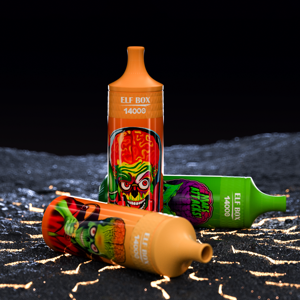 vape-shop.cn ELF BOX RGB 14k(14000) Puffs 0% 2% 3% 5% Nicotine 25ml e-liquid RGB-Light Lanyard Disposable Vape Pen