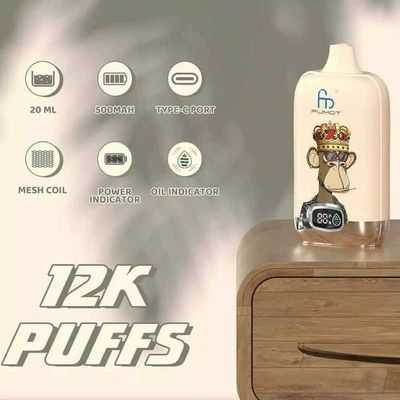 vape-shop.cn RandM Fumot Digital Box 12K(12000) puffs 2% 5% Nicotine 20 ML of E-liquid 850mAh Battery Disposable Vape